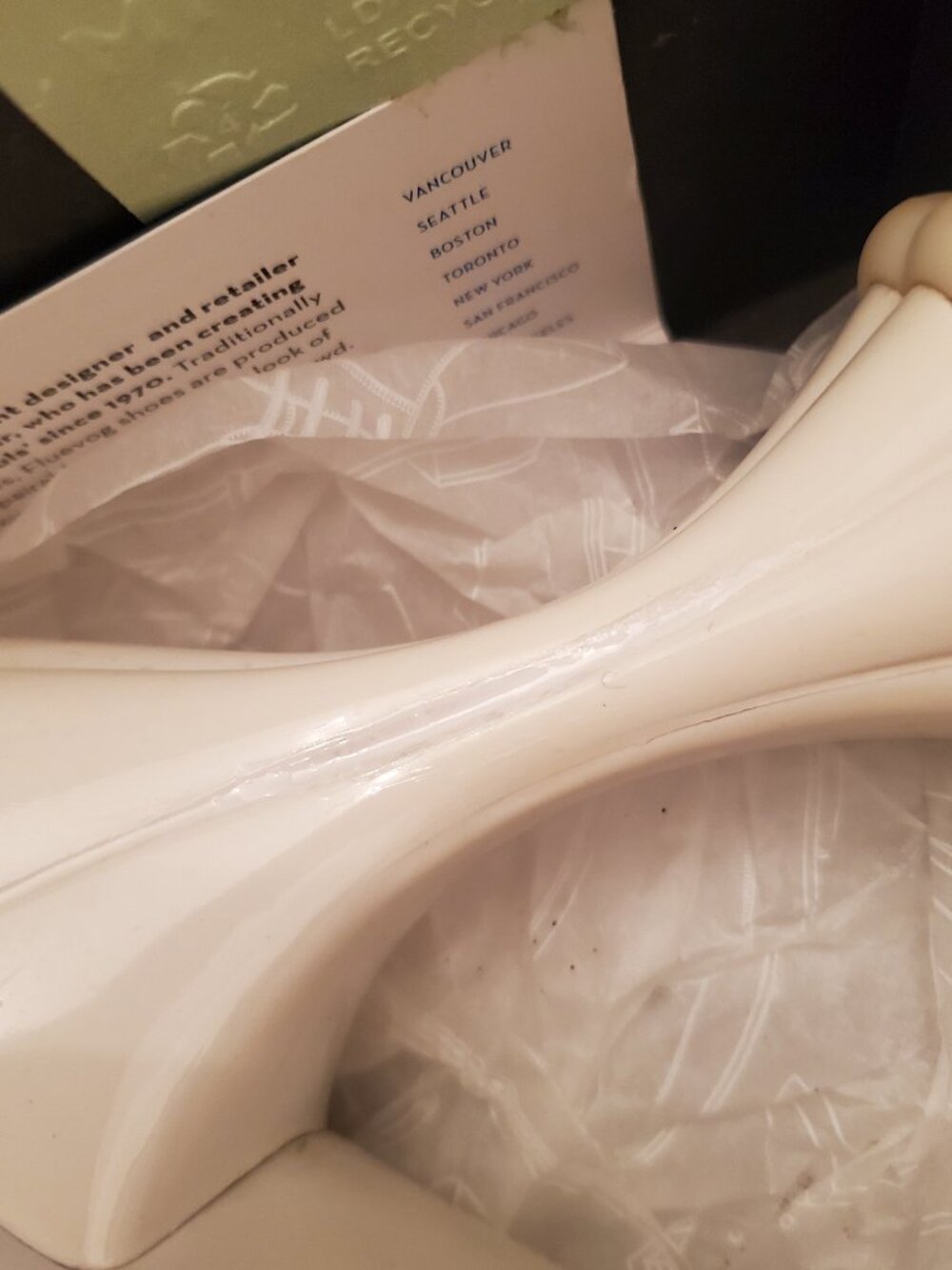 Fluevog Luxury Freeze Sova Sundae White Size 10 - Picture 7 of 11